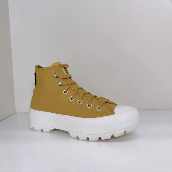 Converse Chuck Taylor All Star Leather Lugged High Top sneaker gortex waterproof - Picture 10 of 14